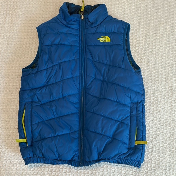 Reversible boys size large North Face puffer vest - Picture 1 of 5